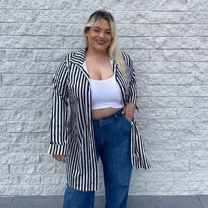 Oversized long sleeve striped shirt sz xxl